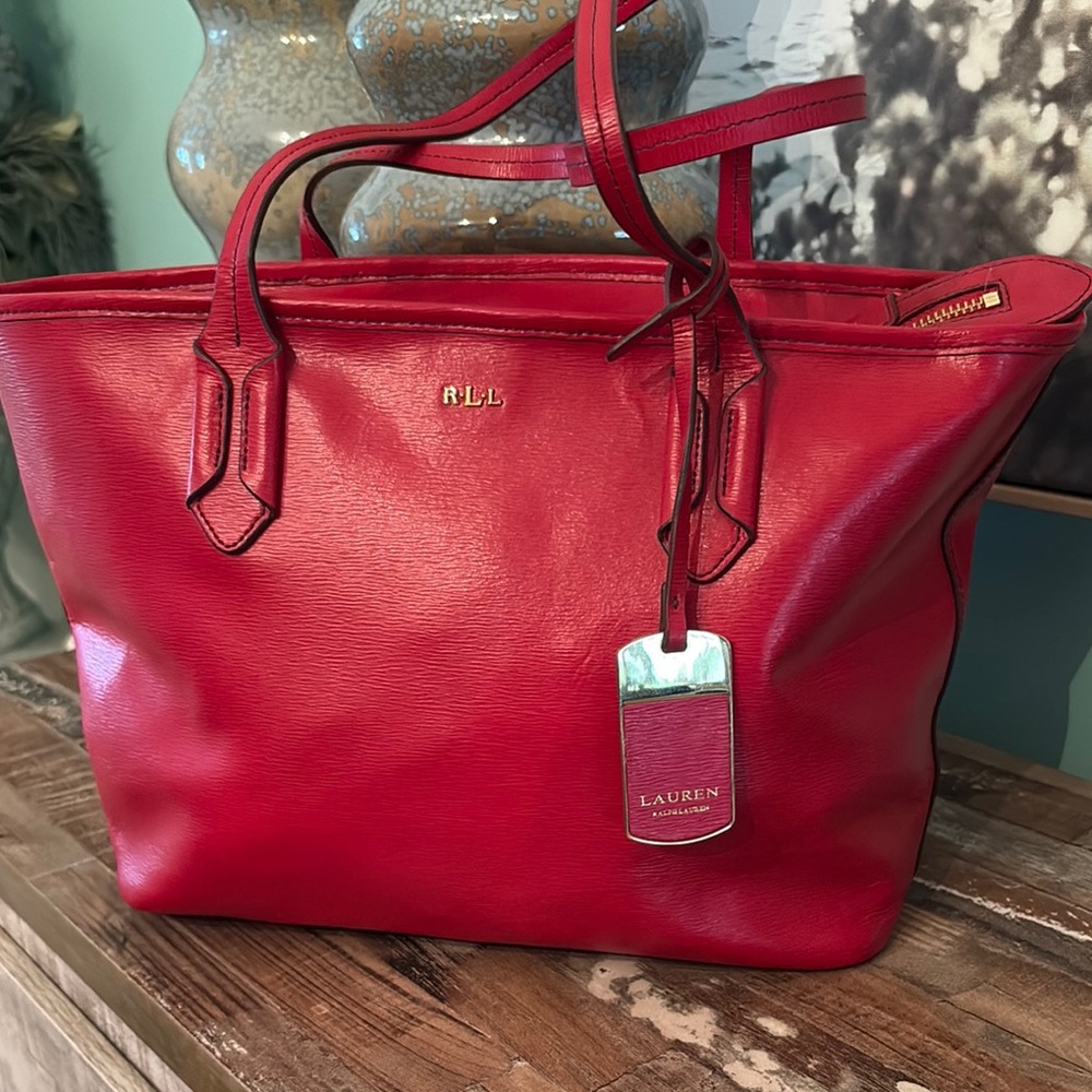 Ralph Lauren Red Tote Bag / Purse